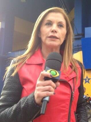 Silvana Kieling durante reportagem na Argentina