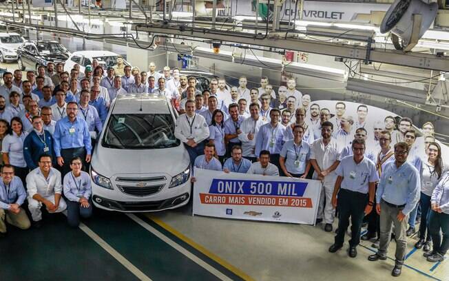 Chevrolet Onix chega a 500 mil unidades produzidas em Gravataí (SP).