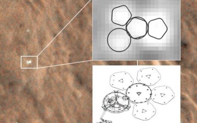 Imagens da Nasa mostram o local onde a Beagle2 pousou