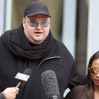 DotCom, ao ser solto na Nova Zelândia