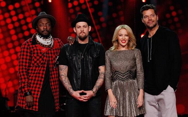 Will.i.am, Joel Madden, Kylie Minogue e Ricky Martin na edição australiana do
