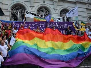 Movimento Espírito Lílas em manifestação contra o 'Estatuto do Nascituro', em março