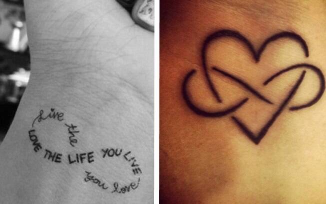 Palavras e outros desenhos podem fazer da sua tatuagem de infinito mais criativa Palavras e outros desenhos podem fazer da sua tatuagem de infinito mais criativa