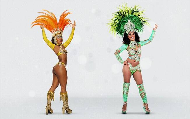 Passistas iG: Michelle Fernandes, da Vila Isabel (Rio), e Gaby Vianna, da Mancha Verde (SP)