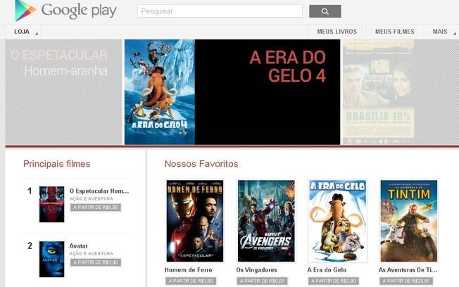 Google Play estreia no Brasil com filmes de grandes estúdios