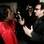 James Brown conversa com Bono, do U2, nos bastidores de seu show em Edimburgo, Irlanda, 2005. Foto: Getty Images