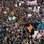 Multidão toma as ruas de Frankfurt, na Alemanha para protestar contra as políticas econômicas adotadas pelo país e UE. Foto: AFP