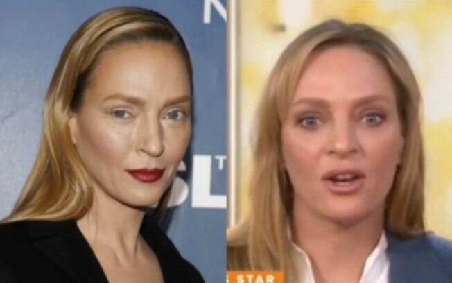 Uma Thurman na segunda-feira (09) e, nesta quinta-feira (12), em um programa e TV