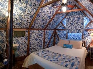 Quarto em uma das barracas térmicas do Parador, em Cambará do Sul