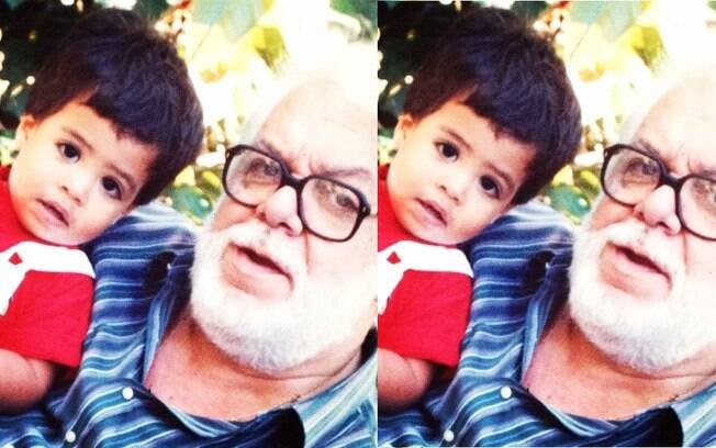 Manoel Carlos e o filho, Pedro, na infância