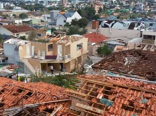 Pelo menos 500 casas foram danificadas em Xanxerê, que decretou estado de calamidade