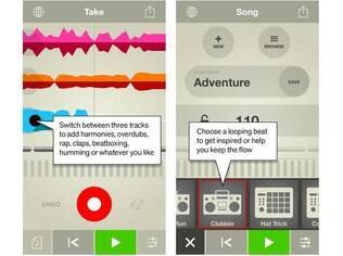 Disponível apenas para iOS, Take é um gravador criativo de voz que ajuda o usuário a compôr suas próprias músicas