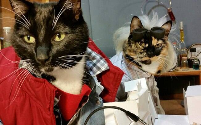 Doc Brown e Marty McFly, de De Volta Para o Futuro.
