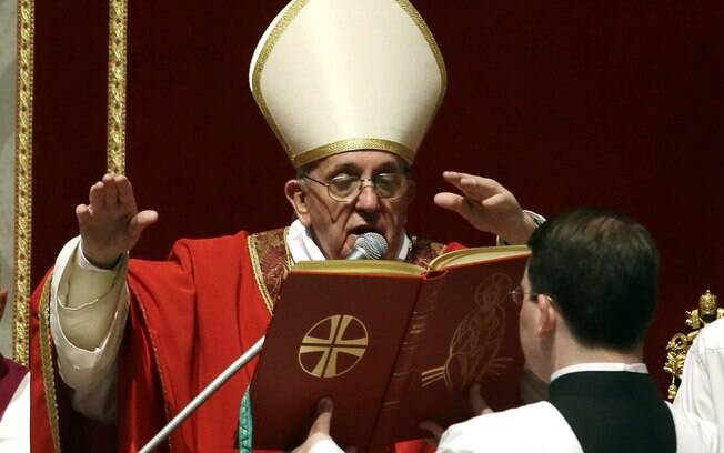 Papa Francisco durante missa na Basílica de São Pedro (29/03)
