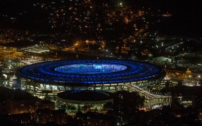 Vista aérea Maracanã abertura Rio 2016. Foto: Reprodução Twitter/Olympics