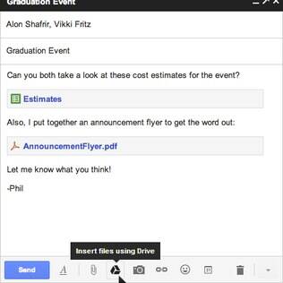 Novo botão do Gmail permite compartilhar arquivos do Google Drive