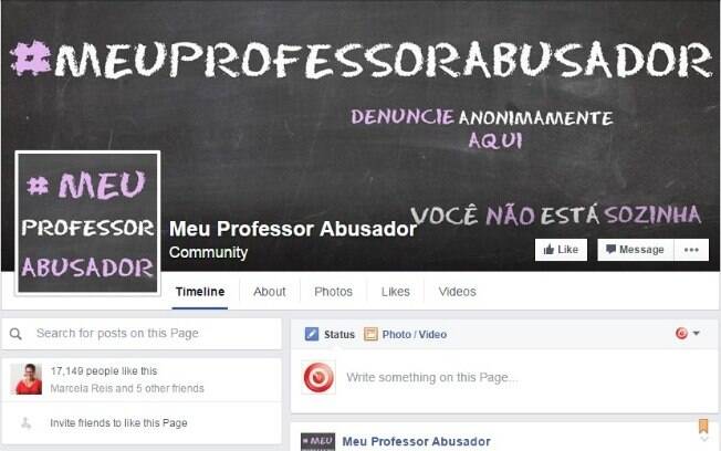 Em apenas sete dias, página já publicou 500 relatos de assédio e ultrapassou 16 mil curtidas