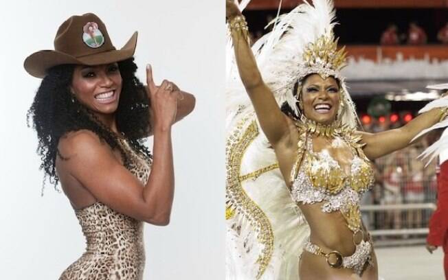 Simone Sampaio é rainha de bateria da Dragões da Real