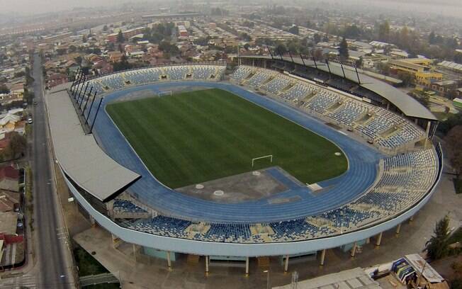 O estádio El Teniente, em Rancagua tem capacidade para 15.600 pessoas e receberá dois jogos do torneio.. Foto: Agencia Uno via AP