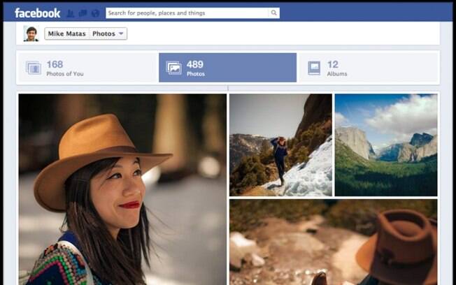 Novo recurso do Facebook organiza fotos em mosaico