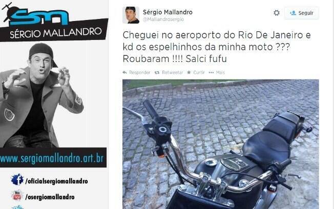 Sérgio Mallandro posta desabafo sobre furto no Rio de Janeiro