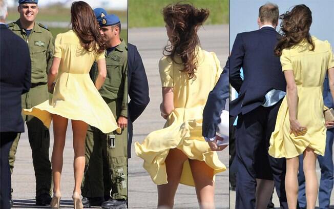 Kate Middleton foi traída pelo vento 