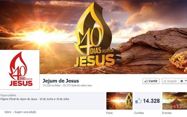 Página oficial do Jejum de Jesus no Facebook