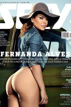 Jornalista Fernanda Alves em ensaio nu para Revista Sexy. Foto: Daniel Aratangy / Divulgação