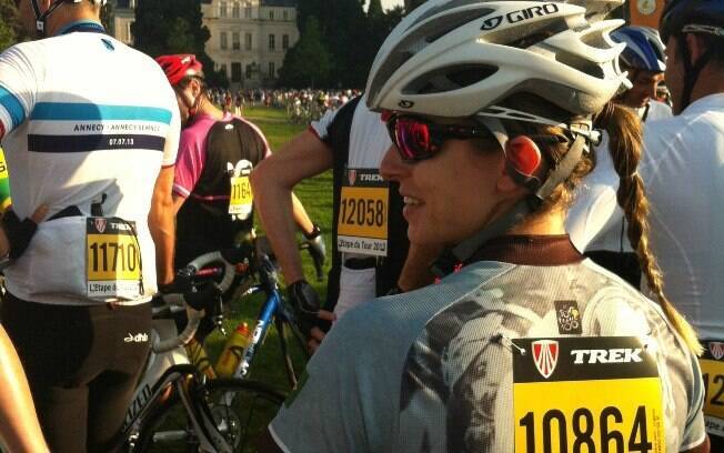 Nicole participou da L'Etape du Tour, etapa para amadores da Volta da França, pela primeira vez