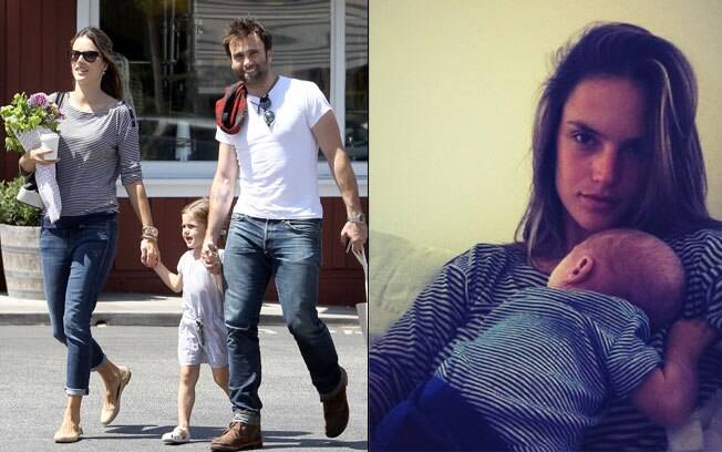 Alessandra Ambrosio com a família: o marido Jamie e os filhos Anja e Noah
