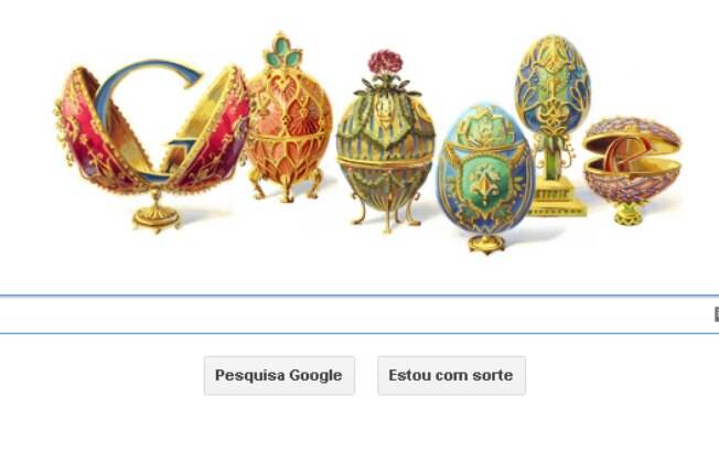 Novo doodle do Google mostra homenagem para o joalheiro Peter Carl Fabergé