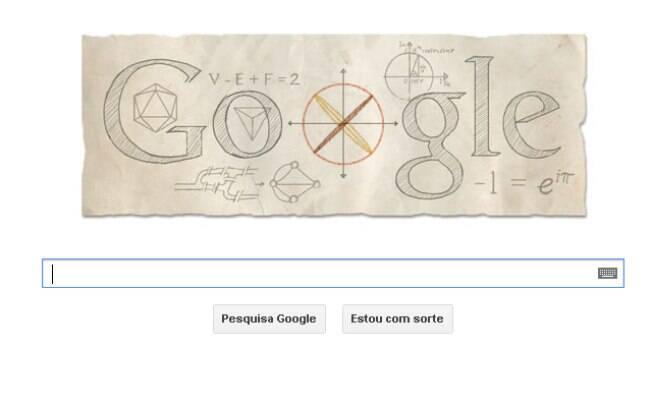 Google publica logotipo interativo em homenagem a Euler