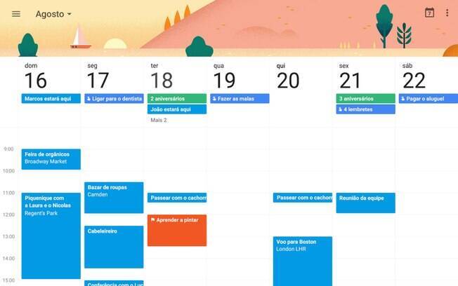 Google Agenda está disponível para download gratuito no Google Play e na App Store