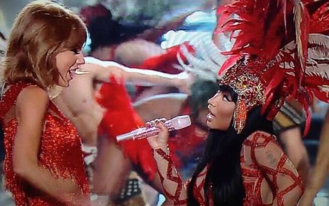 Taylor Swift e Nicki Minaj cantaram juntas no VMA 2015