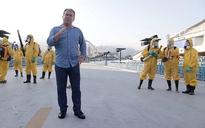 Controle do Aedes no Sambódromo do Rio nesta terça; obras ainda em curso e até a presença de cavalos preocupam chefe de combate ao mosquito