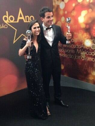 Anderson Di Rizzi parabeniza Tatá Werneck após premiação
