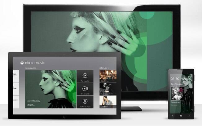 Xbox Music estará disponível em computadores e tablets com Windows 8 e em celulares com Windows Phone 8
