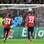 Gol do BATE Borisov sobre o Lille, na França. Goleiro não pôde fazer nada. Foto: AFP