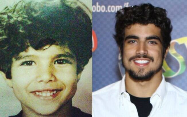 Caio Castro compartilhou uma imagem de quando era criança. Veja o antes e o depois do ator