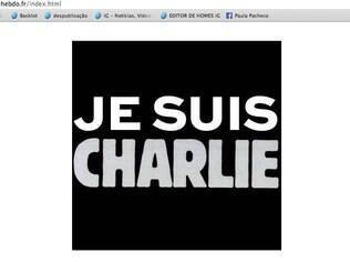 Reprodução do site da revista francesa Charlie Hebdo, atacada por terroristas nesta quarta-feira (7)