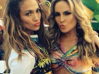 Jennifer Lopez and Claudia Leitte record World Cup music video.