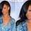 Rihanna usa sidecut com o cabelo longo e franjão de lado. Foto: Getty Images