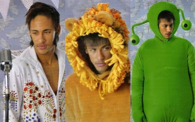 Até Neymar já pagou mico vestido de Elvis Presley, mico leão dourado e sapo para um comercial