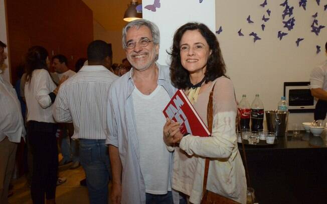 Aderbal Freire-Filho com a mulher, a atriz Marieta Severo