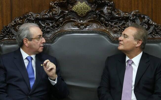 Eduardo Cunha e Renan Calheiros se reuníram na tarde desta segunda-feira (18)