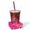 Copo Capricho decorado com glitter, vem com miniovinhos de chocolate ao leite com recheio sabor milk-shake de morango; 200g. De Cacau Show - a partir de R$ 33,90. Foto: Divulgação/Cacau Show