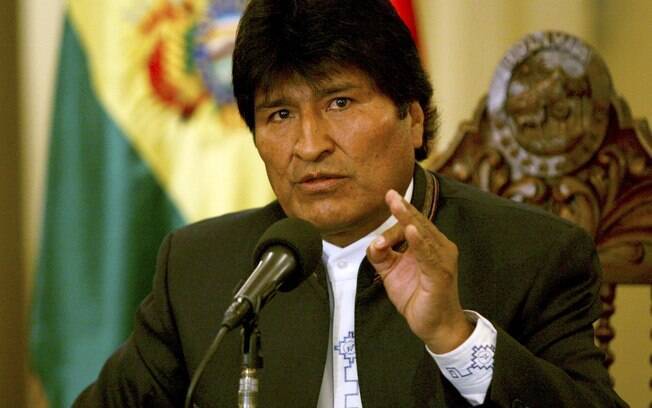 O presidente da Bolívia, Evo Morales, dpa coletiva no palácio presidencial em La Paz (arquivo)