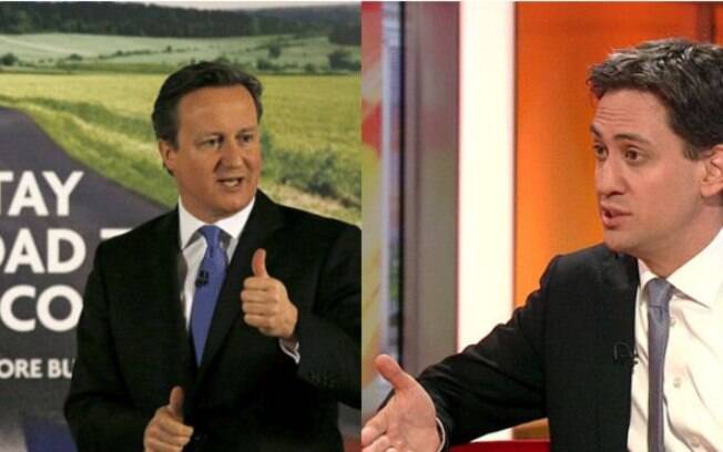 Premiê conservador David Cameron ou seu principal rival, o trabalhista Ed Miliband, terão desafio de angariar apoio para novo governo