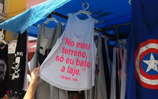 Resposta também vira estampa de blusinha: 'No meu terreno, só eu bato a laje'