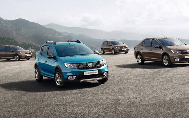 Imagem mostra toda linha Dacia derivada da dupla Logan e Sandero vendida na Europa